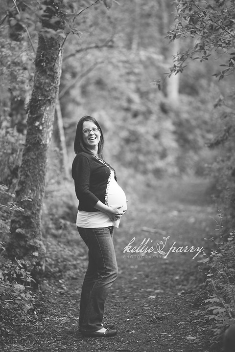 Maternity Portrait on the Forest Path