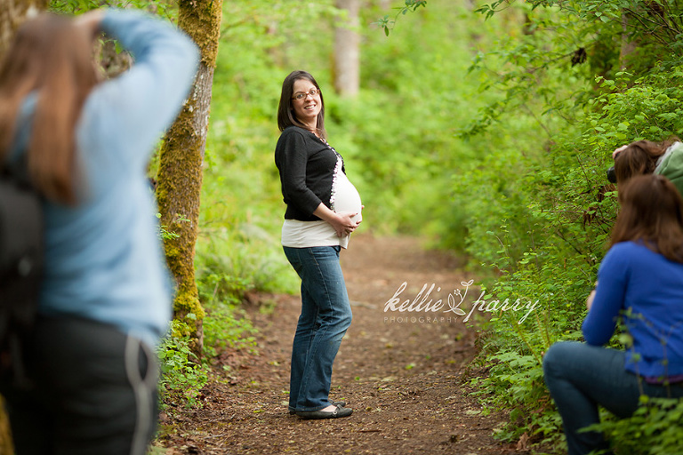 behind the scenes of a maternity session