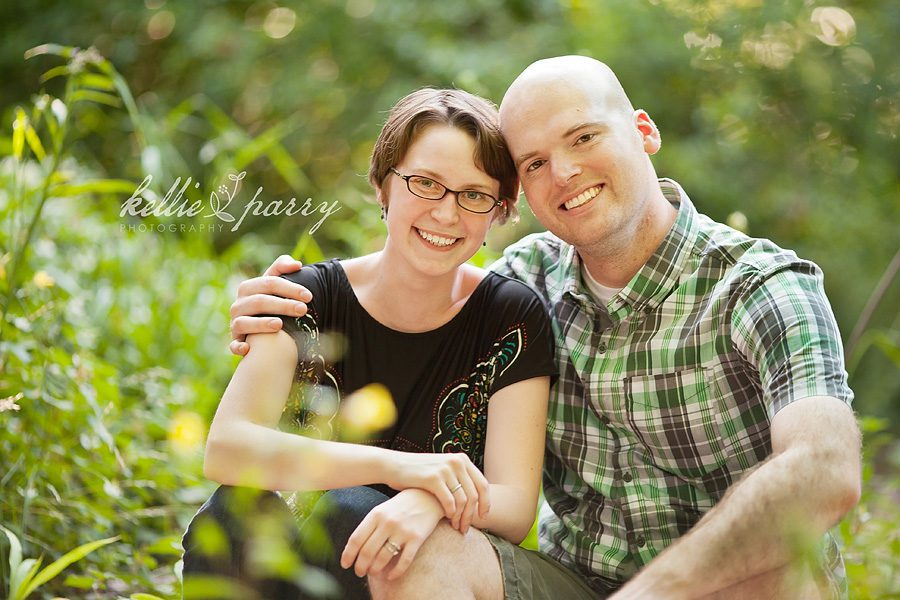 Couple in greenery