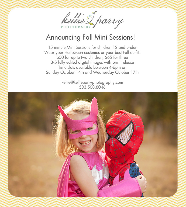 fall mini session announcement