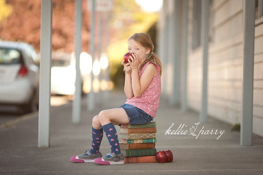 Eating her apple Eating her apple