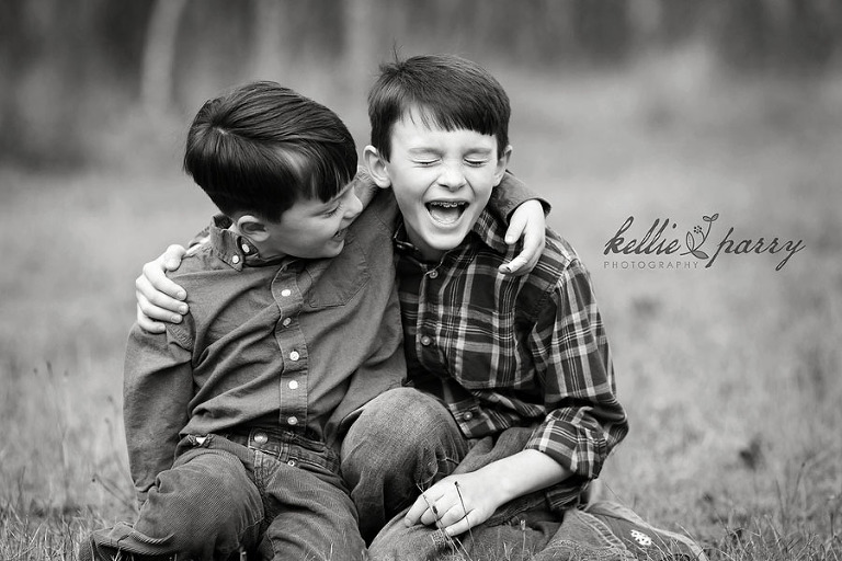 brothers laughing