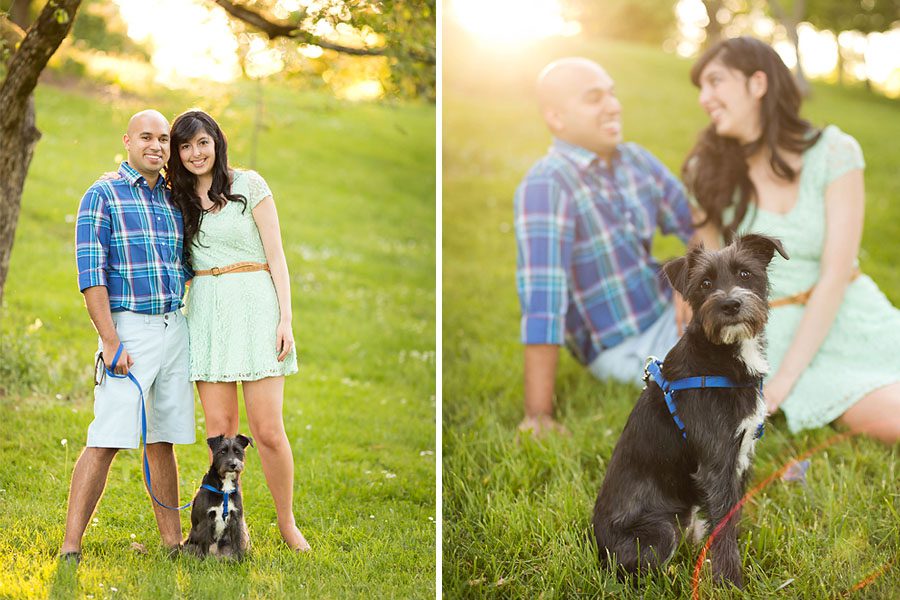 couple with dog