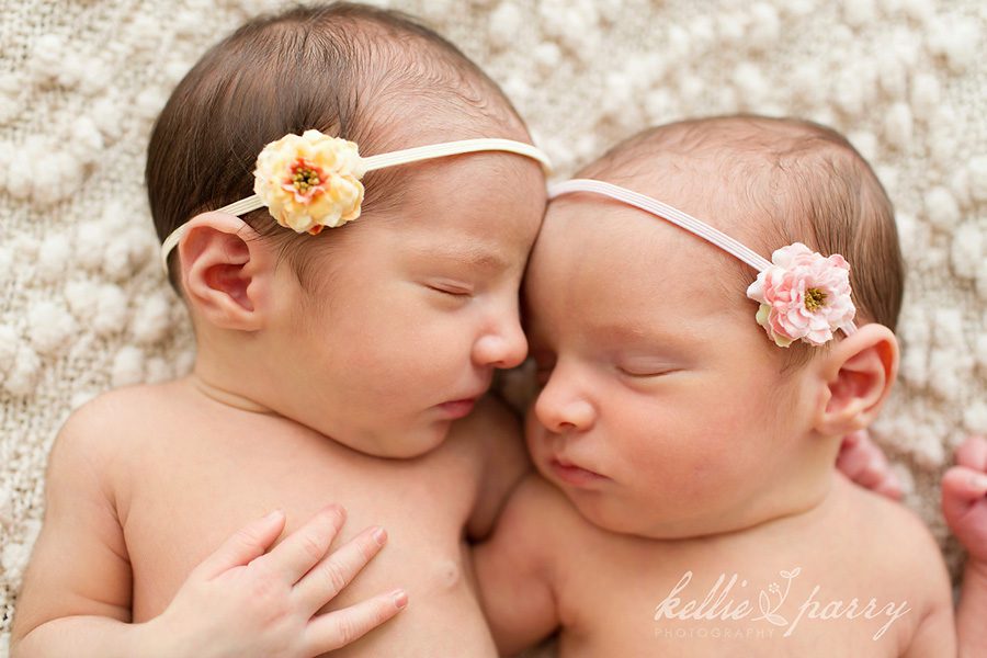 twins facing each other
