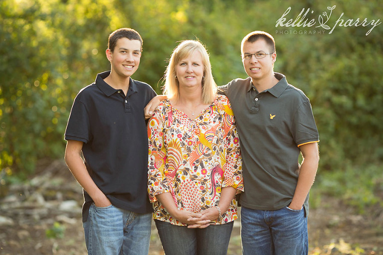mom and sons