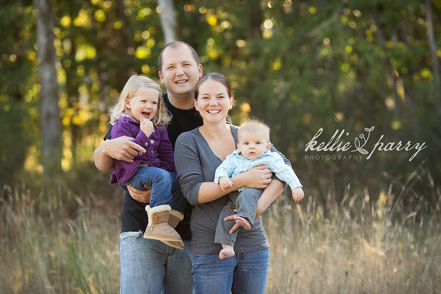 happy family of four
