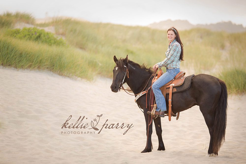 Girl with Black Horse