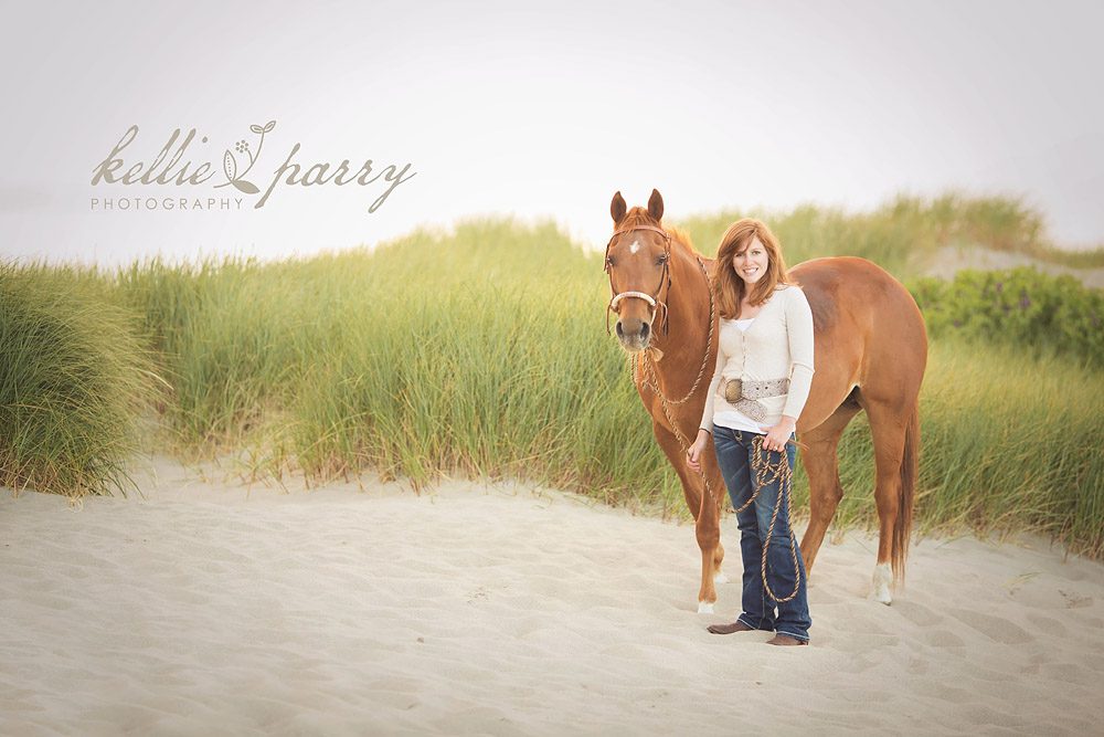 redhead with horse