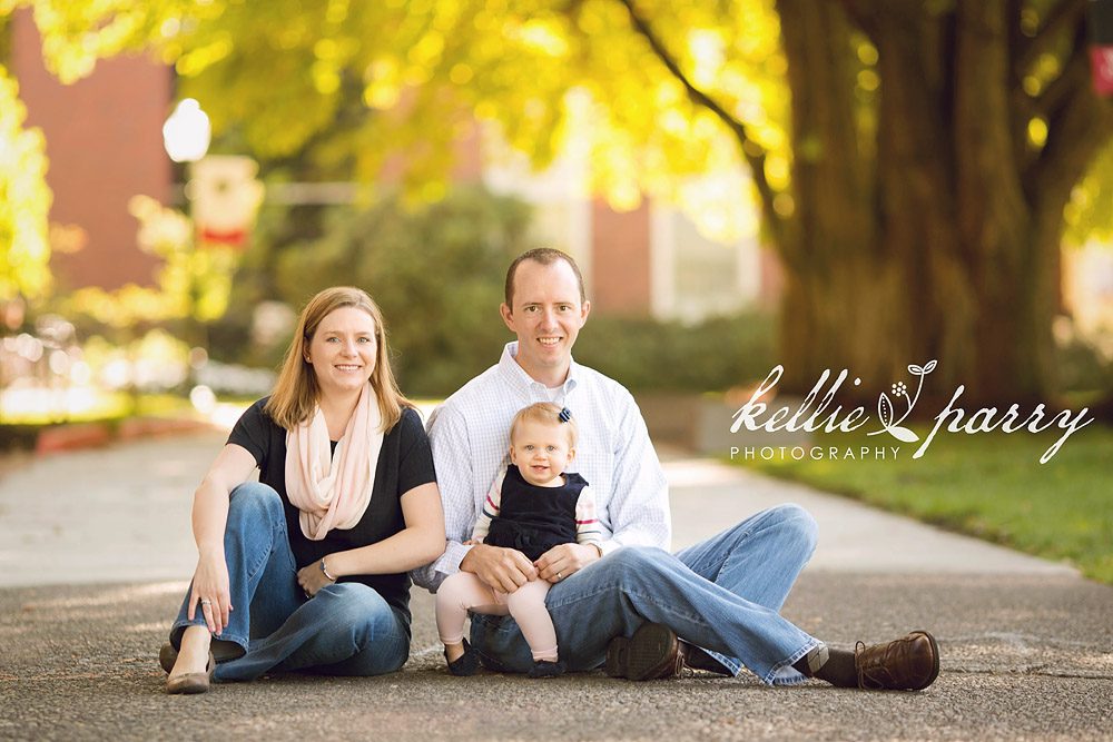 family portrait on campus