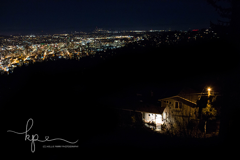 night view of Portland