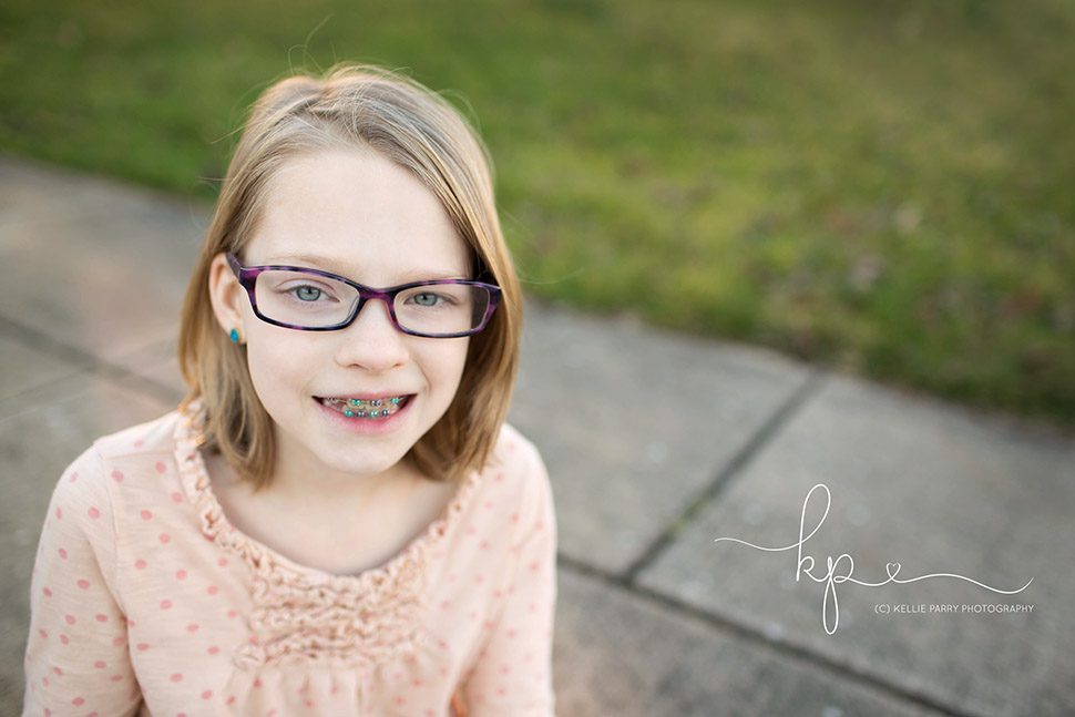 portrait of girl with glasses
