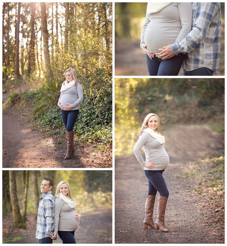 spring maternity photo session in park