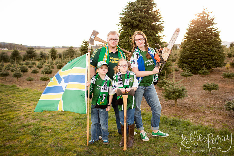 Portland Timbers fan photo family