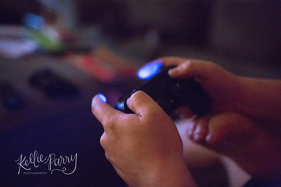 hands holding video game controller