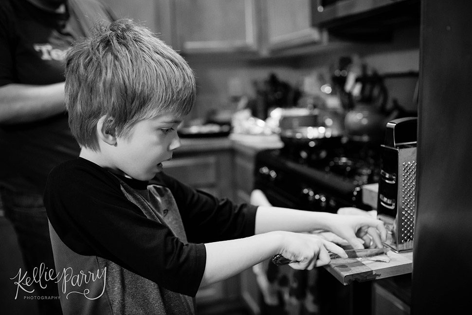 boys cooking in the kitchen