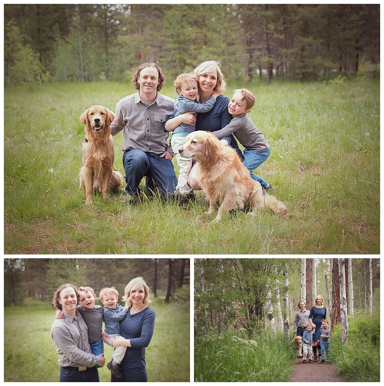 family with dogs
