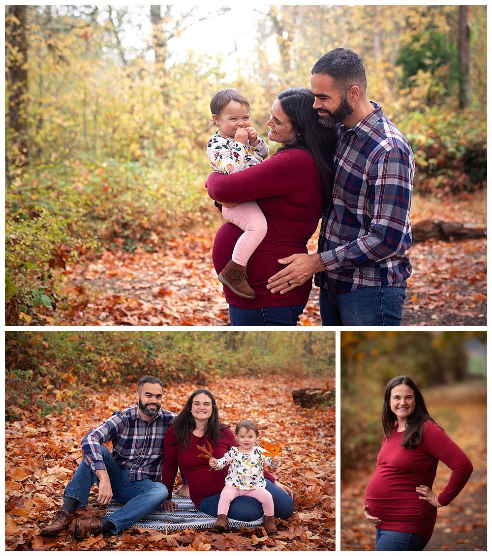 family maternity session in park