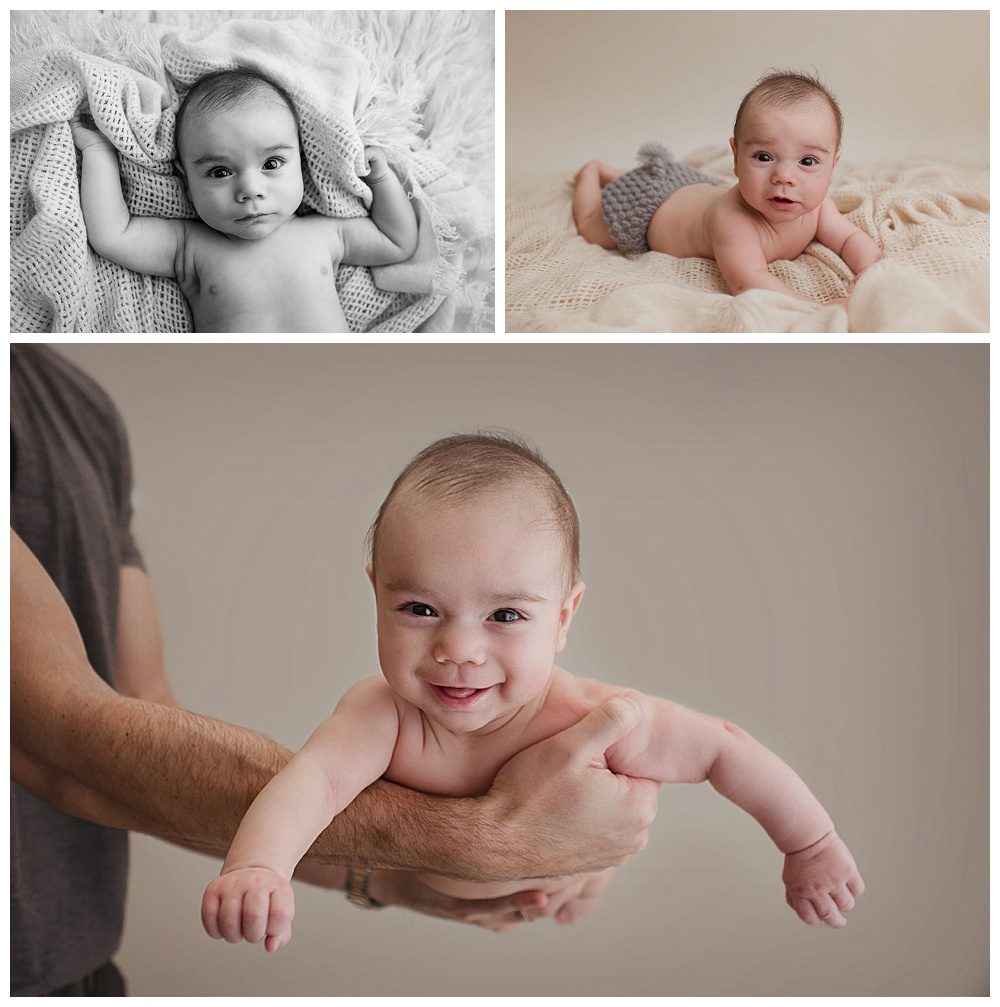 baby boy milestone session