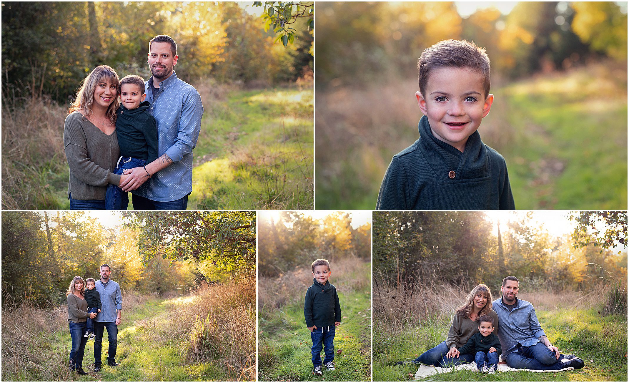family portraits in the park