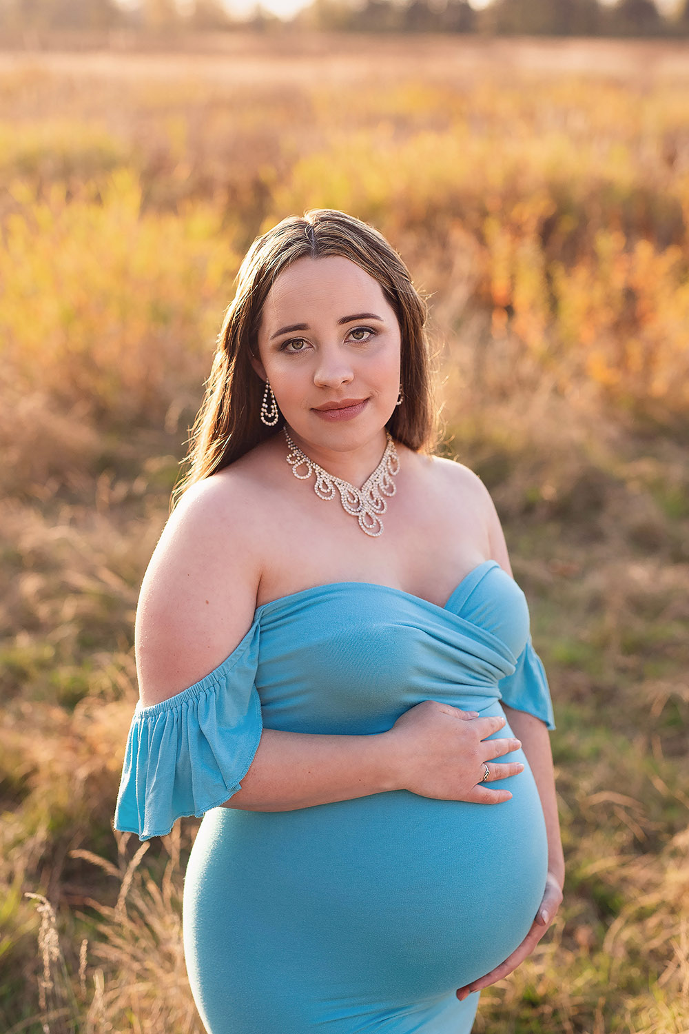 blue gown maternity