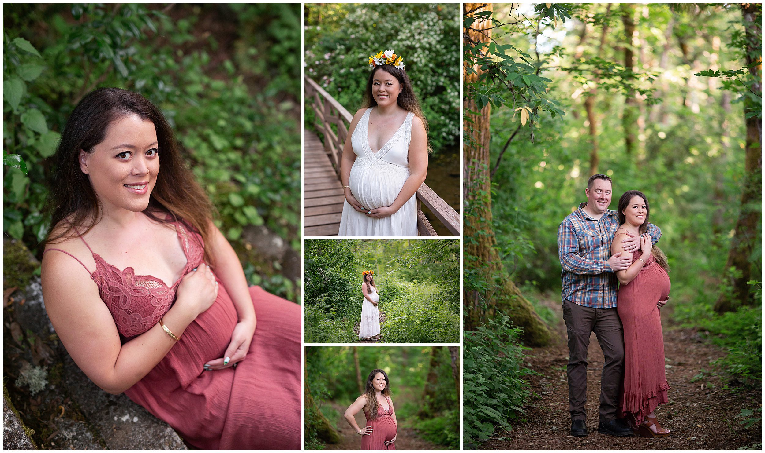 maternity session in greenery
