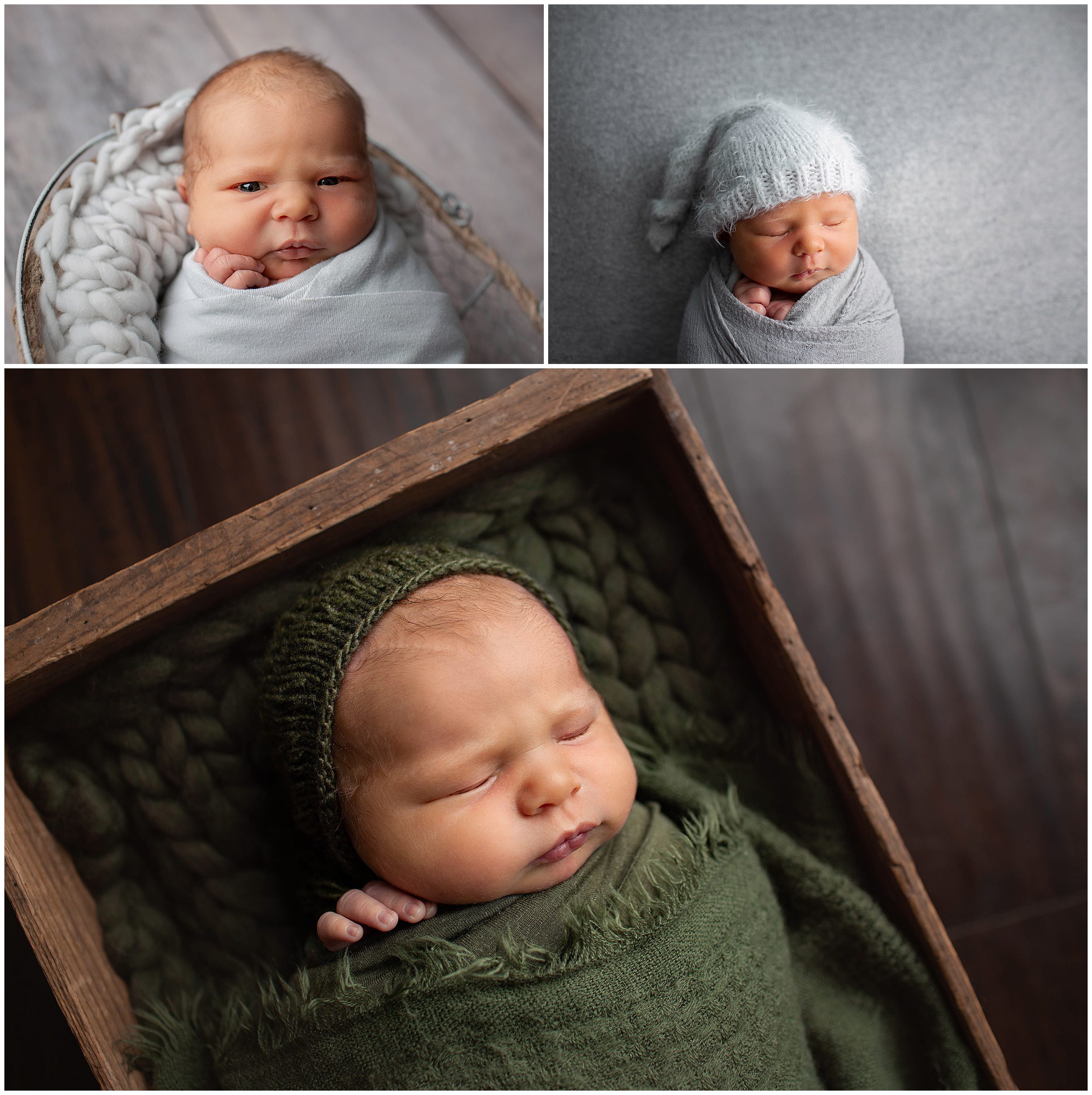 newborn baby boy wrapped