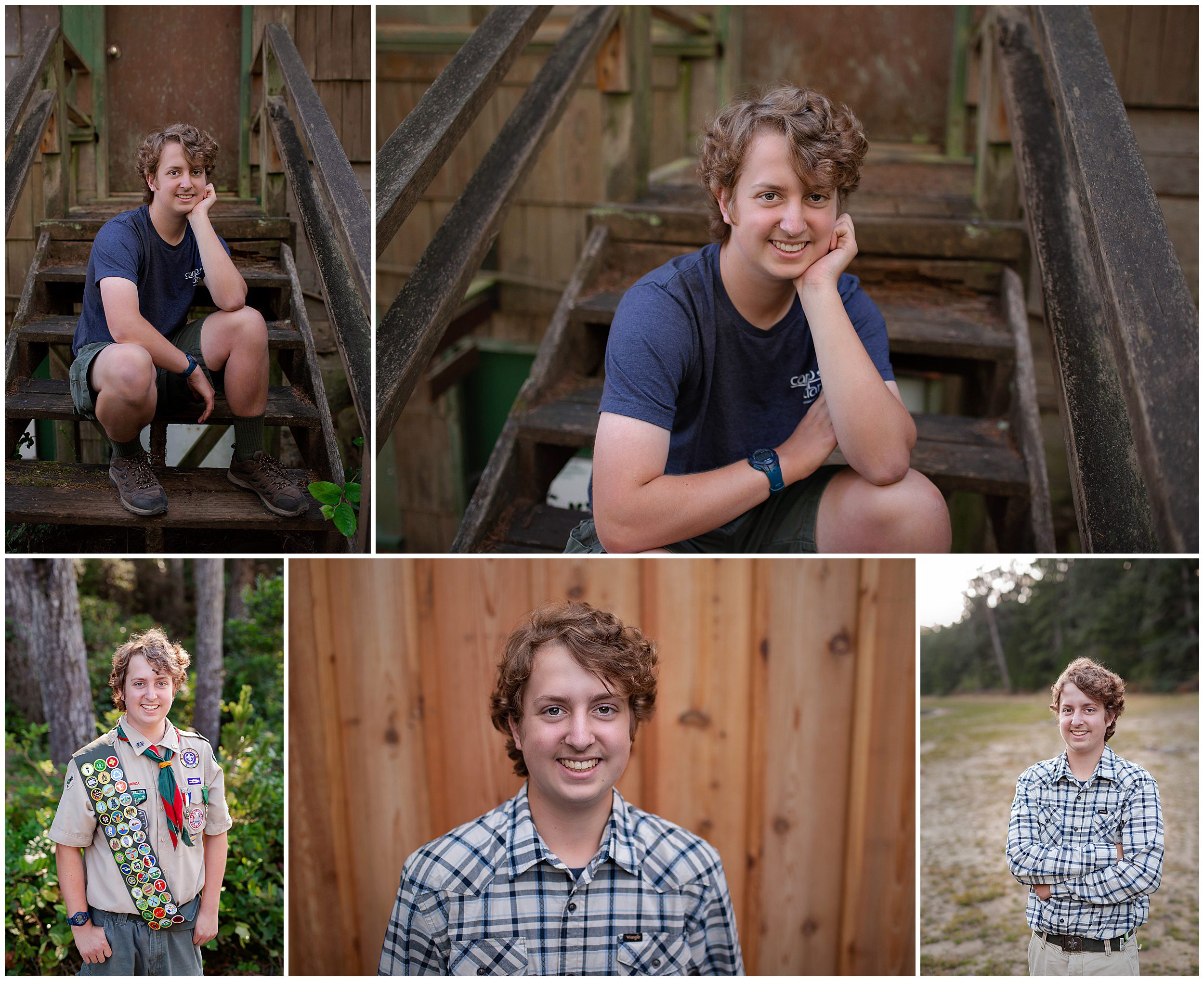 senior photos at camp