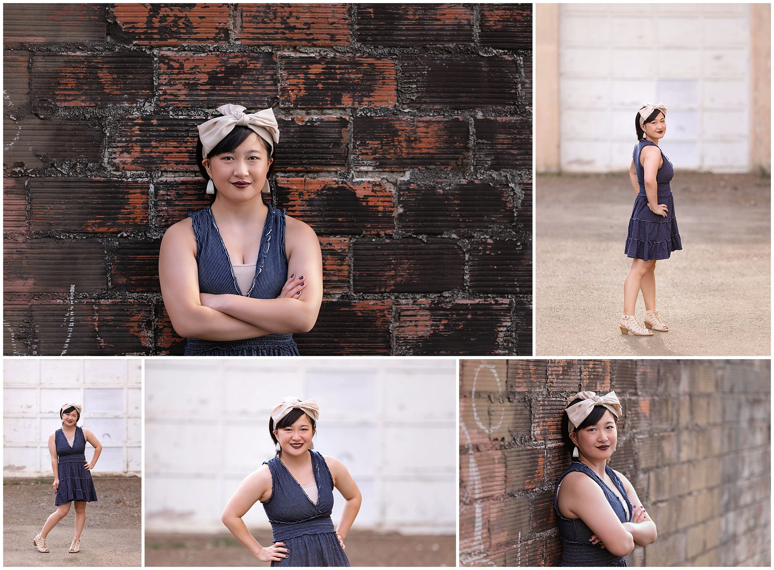 senior girl photos in alley