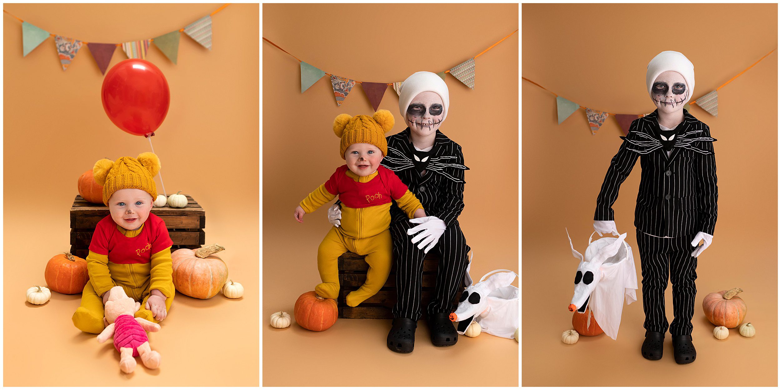 Halloween Costume Mini Session Jack Skellington and Winnie and Pooh