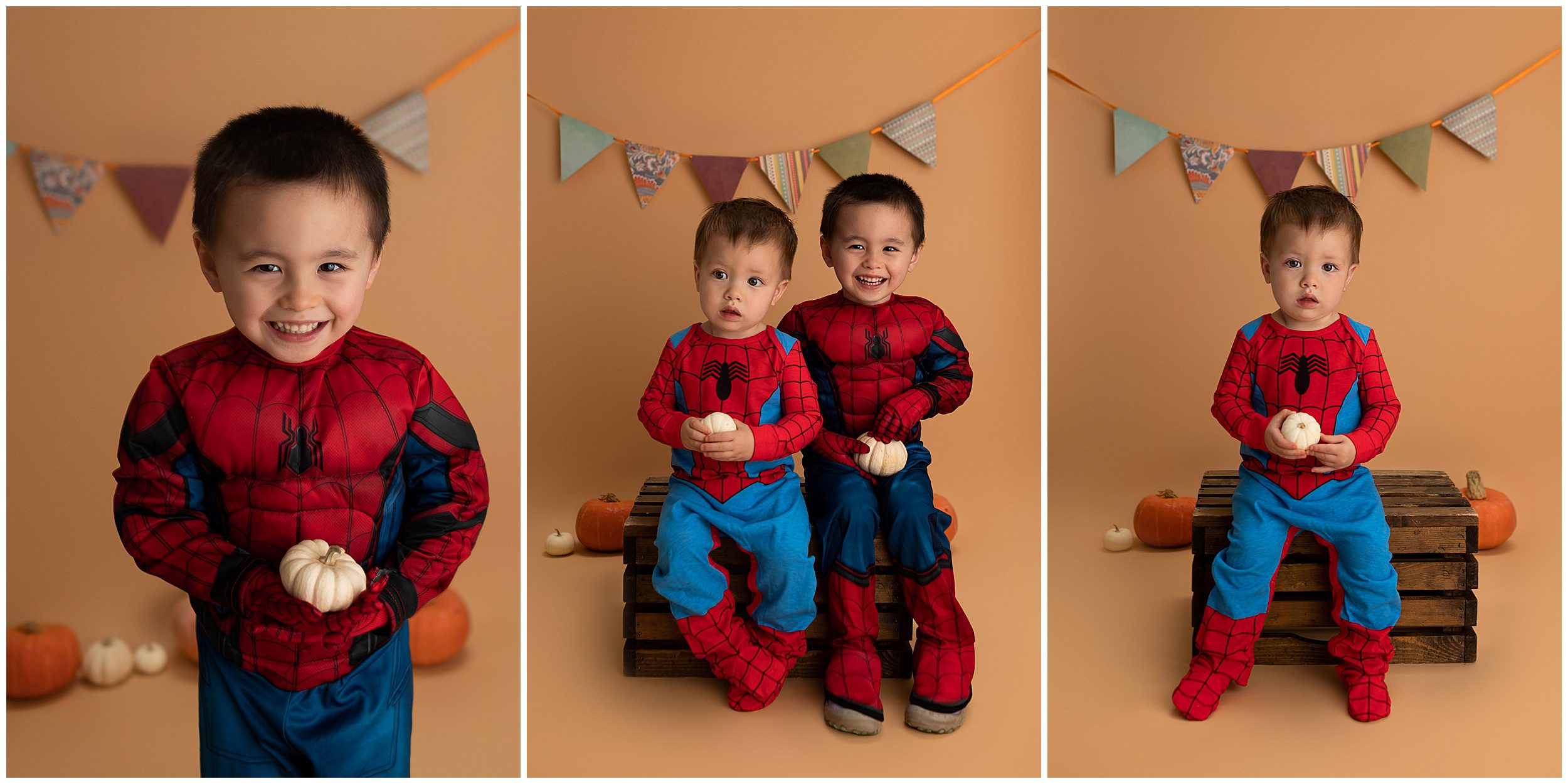 Spiderman Costume Halloween Mini Session 2 boys