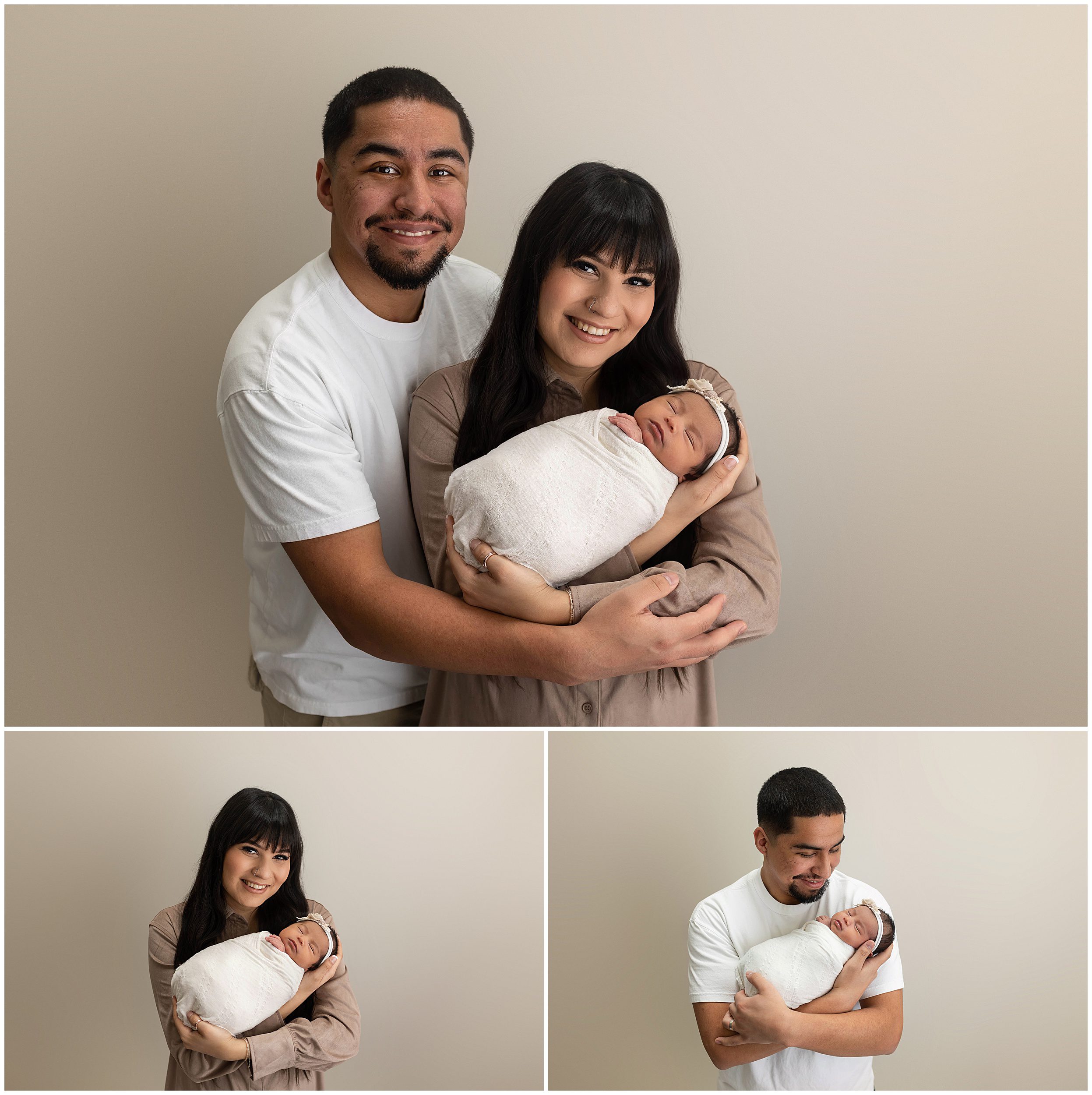 newborn baby and family