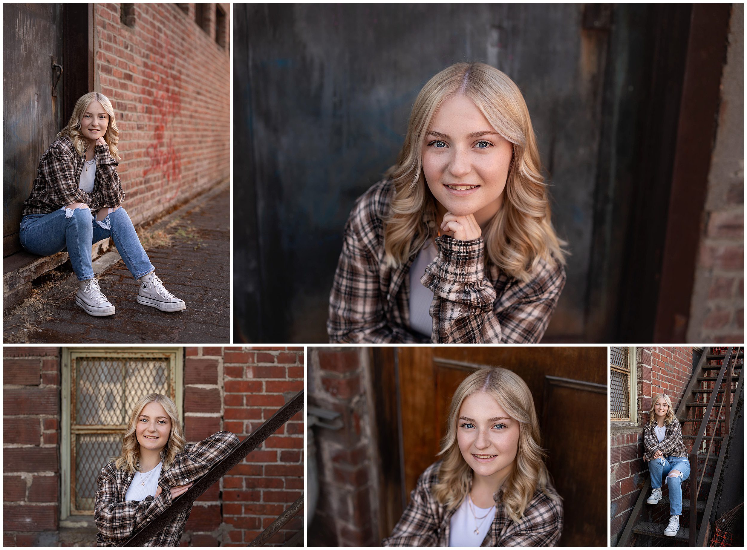 senior girl photo downtown