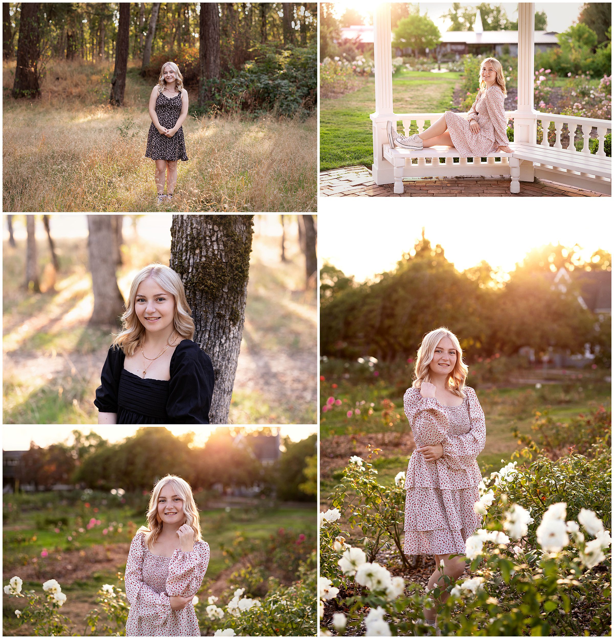 Senior girl photos park